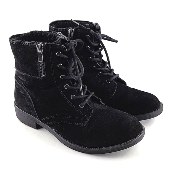 Lexi & Abbie Devon Women's Black Suede Lace Up Ankle Boots Size 6.5 - Picture 3 of 16